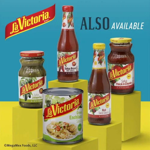 Vista 6 de Salsa para Tacos Roja La Victoria, Suave, 15 Onzas