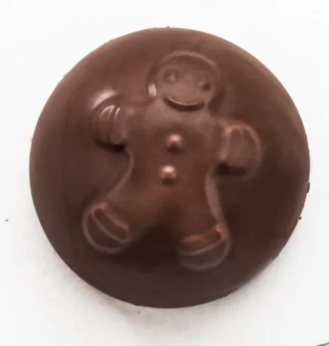 Vista 2 de Molde de silicona para bombas de chocolate caliente y cacao de Mobi, hombre de jengibre, para hacer 3 "bombas