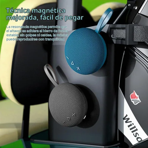 Vista 5 de Altavoz Bluetooth magnético para carrito de golf y lugar de Negro