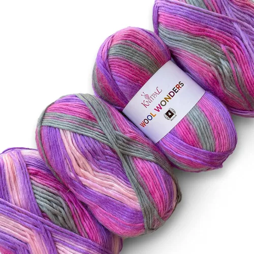 Vista 38 de Wool Wonders - Ovillo de lana para tejer, paquete de 4 (640 yardas/14.11 oz), patrones libres, hilo de lana para tejer, Aran/pesado #4
