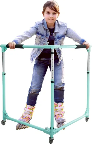 Vista 9 de GanFindX Patinador plegable para niños, patinaje sobre ruedas, entrenador de patinaje para niños pequeños, altura ajustable, caminante