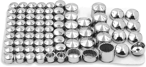 Vista 8 de MT247-003-BK Tapas Superiores de Pernos Negros Compatibles con Harley Davidson Dyna Glide Twin Cam 1991-2012