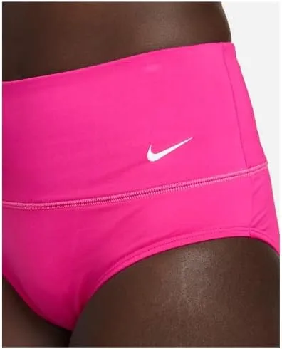 Vista 5 de Nike Traje de baño esencial de cintura alta para mujer (color rosa Prime)