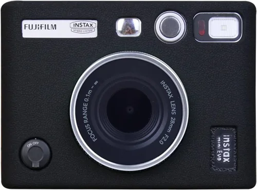 Vista 2 de Rieibi Mini EVO Case - Funda protectora de silicona para cámara instantánea Fuji Mini EVO - Funda ligera de goma suave para Fujifilm evo - Negro