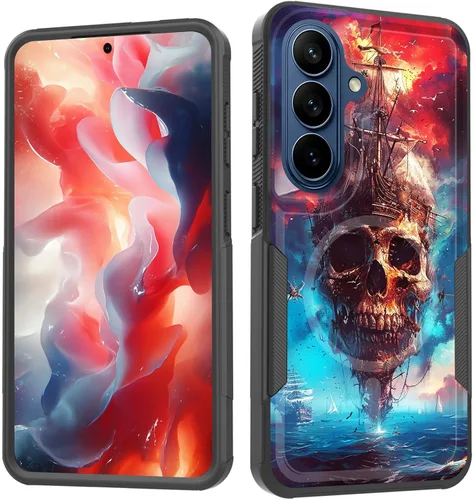 Vista 176 de Funda magnética para Galaxy A16 5G, [compatible con MagSafe] [protección contra caídas de grado militar] Funda resistente a prueba de golpes