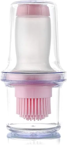 Vista 10 de AKOAK Paquete de 1 cepillo de silicona para botella de aceite de prensado con tapa, botella de salsa para hornear, aderezo, ensalada, cepillo
