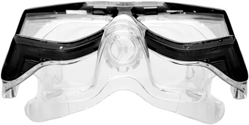 Vista 4 de EVO Hammerhead+ - Máscara de buceo panorámico de 4 lentes con válvula de purga, buceo libre, esnórquel, máscara de buceo para hombres y mujeres Negro