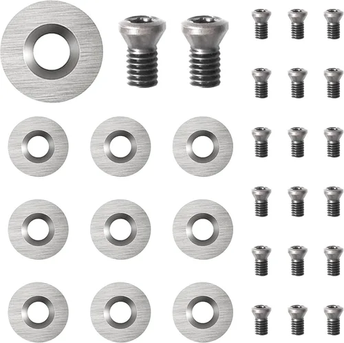 Vista 6 de 10 piezas de insertos de carburo de esquinas cuadradas de 4 bordes, 12x12x1.5mm de repuesto para carpintería, se adapta a cabezal de cortador