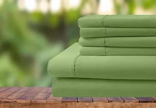 Vista 20 de Juego de ropa de cama de 6 piezas, juego de sábanas de algodón de 1000 hilos, bolsillo extra profundo de 28 pulgadas, tejido satinado nítido y Negro