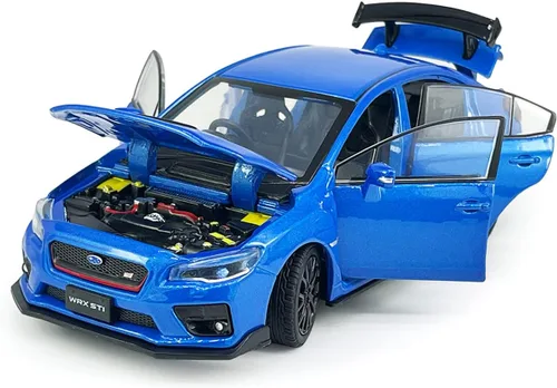 Vista 3 de 2016 Impreza WRX STI S207 Modelo fundido a troquel Coches Racing Deportes Toy Car 1/32 Escala Metal Vehículos fundidos a presión para niños con luz