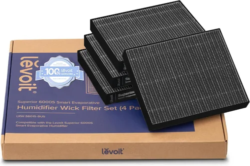 Vista 5 de Levoit Filtro de repuesto original para humidificador evaporativo inteligente Superior Studio 450S, minimiza el polvo blanco, filtro de mecha
