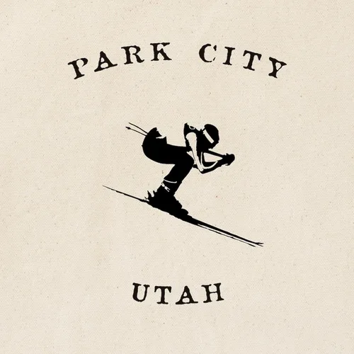 Vista 3 de CafePress Park City Utah Bolsa de esquí reutilizable de lona beige natural