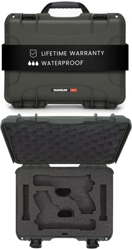 Vista 14 de NANUK Hard Case with Custom Foam Insert for Glock, IP67 Waterproof & Crushproof, Rugged Construction for Ultimate Protection, Made in Canada Canela