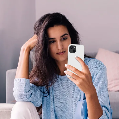 Vista 23 de Cordking Funda diseñada para iPhone 13, diseñada para iPhone 14, funda ultradelgada de silicona, funda protectora a prueba de golpes