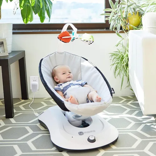 Vista 3 de Cable de alimentación de repuesto de 12V 3A para 4moms mamaRoo 4, RockaRoo Baby Swing Adaptador de CA Cargador Blanco