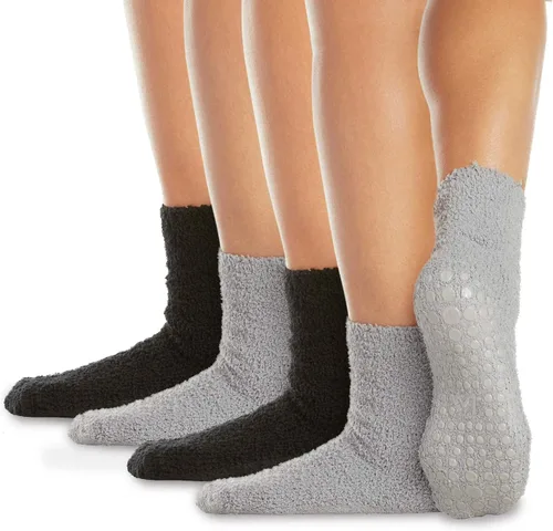 Vista 4 de LA ACTIVE Non Slip Yoga Grip Socks - Barre Ballet Pilates Athletic Socks for Men and Women