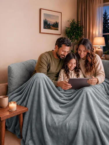Vista 5 de Utopia Bedding - Manta de vellón de lujo, mullida, antiestática; manta de suave microfibra de 8.8 oz/yd² (300 g/m²) para sofá y cama; tamaño Gris