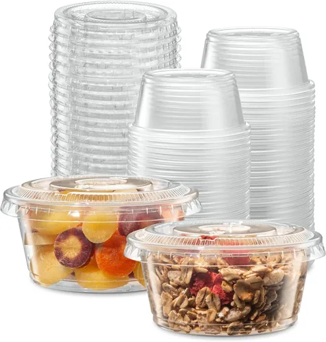 Vista 13 de Vasos de plástico sumergibles negros para porciones de 4 oz - 100