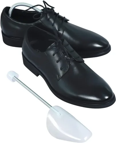 Vista 3 de 10 pares de árboles de zapatos de plástico para hombres (blanco)