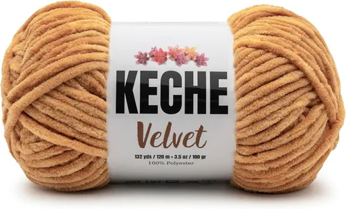 Vista 170 de Keche Hilo para ganchillo, hilo de terciopelo, chenilla suave, manta de bebé voluminosa amigurumi Yarn 3.53 oz (132 yardas) - Arona