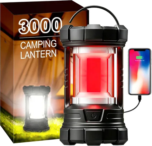 Vista 8 de elesall Linterna de campamento, linterna LED recargable de 3000 lúmenes, 5
