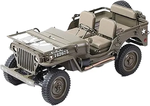 Vista 7 de Fms 1/6 1941 MB Scaler RC mini Jeep RC Truck MB Scaler 4x4 Grado Hobby RC Rock Crawler con escobillas RC Ejército Militar para Adultos, RS (1/6)