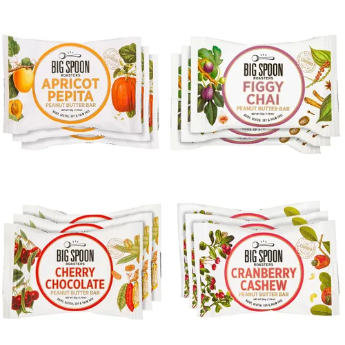 Vista 7 de Big Spoon Roasters Barras de mantequilla de nueces de pepita de albaricoque, barras bajas en carbohidratos, altas en proteínas con proteína