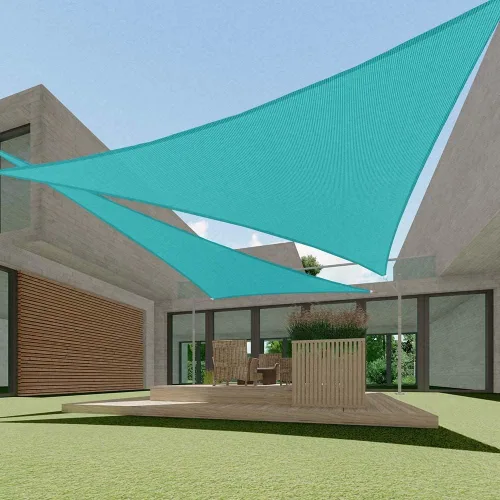 Vista 16 de ECOOPTS - Toldo de vela triangular de 0.6 x 0.6 x 0.6 m, de polietileno de alta densidad, para sombra, toldo para pérgola, cubierta para patio al