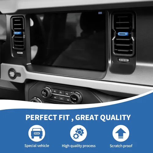 Vista 4 de RAZPOY para Bronco - Ajuste de salida de aire acondicionado 4 piezas, cubierta de ventilación de salida de aire central compatible con accesorios