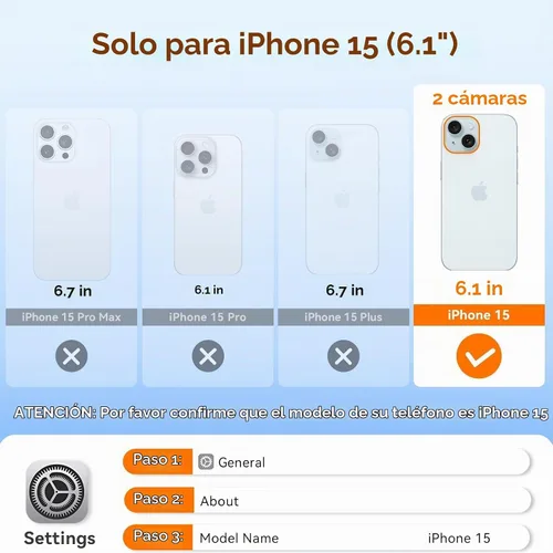Vista 3 de WIFORT Funda impermeable para iPhone 15, [IP68 bajo el agua a prueba de polvo] [pantalla integrada] [15 pies a prueba de golpes militar], cubierta