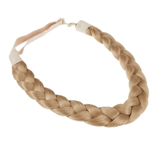 Vista 5 de Diadema trenzada para mujer, 3 hebras, banda trenzada gruesa Estilo rápido, aspecto natural, ajuste elástico suave, sensación ligera, sujeción