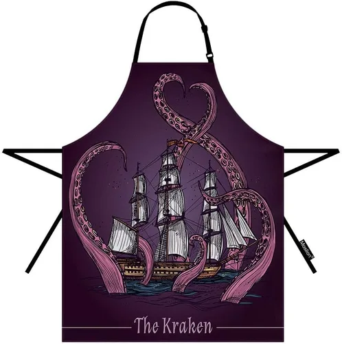 Vista 22 de Moslion Apron 31x27 Inch Kitchen Chef Waitress Cook Aprons Bib with Adjustable Neck for Women Men