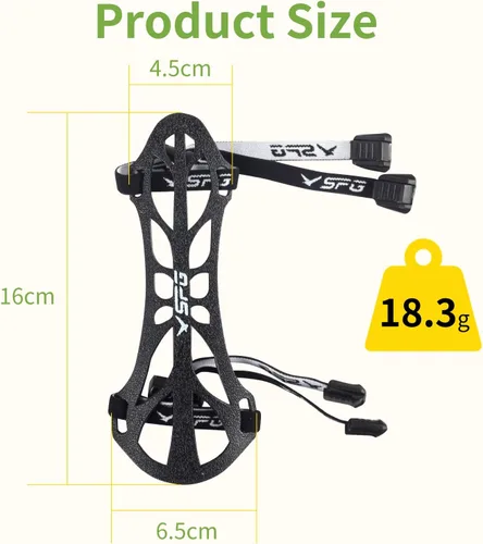 Vista 2 de SPG Protector de brazo de tiro con arco, ajustable, profesional, protector de antebrazo, para adultos, jóvenes, hombres, mujeres, competición, tiro