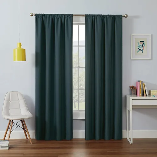 Vista 37 de ECLIPSE Kendall - Cortina térmica opaca moderna con bolsillo para cortinero, para dormitorio o sala de estar (1 panel), 42 x 54 pulgadas, alcachofa