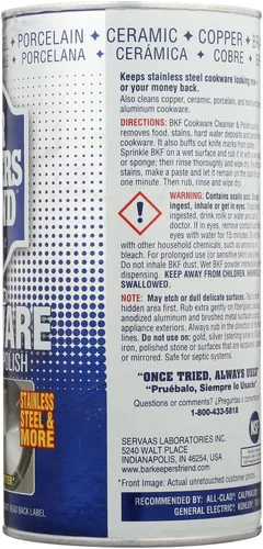 Vista 4 de Bar Keepers Friend Limpiador de utensilios de cocina y polvo de pulido - 12oz