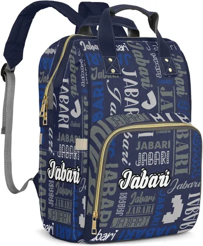 Vista 13 de Bolsos de bebé de encargo del muchacho del nombre, mochila Negro 01