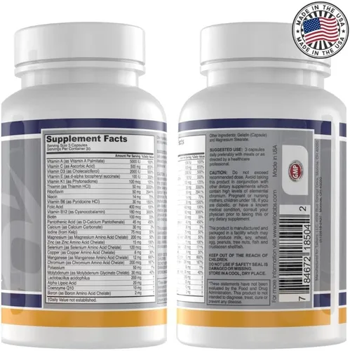 Vista 7 de Ketocore Keto Vitaminas Multivitamínico Keto para hombres y mujeres Suplementos cetogénicos y suplementos dietéticos carnívoros, multivitamínico