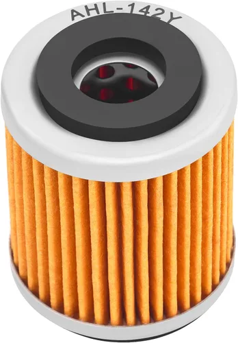 Vista 8 de AHL 142 Filtro de aceite 1UY-13440-01 1UY-13440-02 Compatible con Yamaha YFM350R Raptor 350 2005-2013 (rojo)
