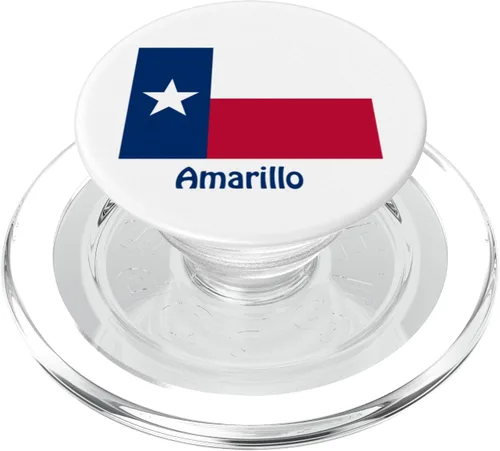 Vista 7 de Amarillo Texas USA Flag Souvenir PopSockets Adhesive PopGrip