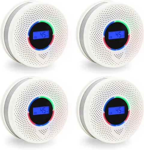Vista 13 de Kesymo 6Pack Detector de Monóxido de Carbono y Humo Interconectado Actualizado, Detector de Humo y Monóxido de Carbono Alimentado por Batería