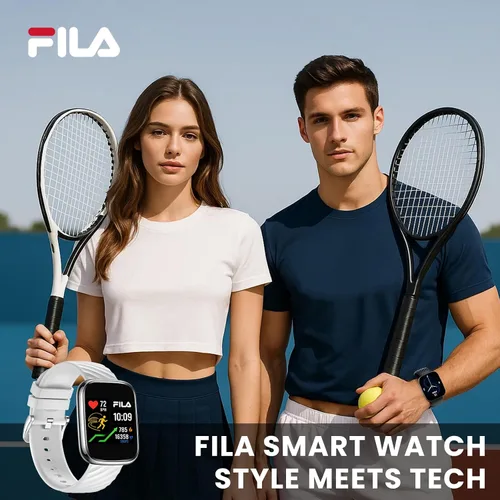 Vista 2 de Reloj inteligente FILA para hombres y mujeres (responder/hacer llamadas), reloj de fitness de 1.95" con monitor de frecuencia cardíaca/sueño