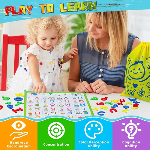 Vista 6 de Juguetes de clasificación para niños de 3 a 5 años, 7 juegos temáticos a juego con pizarra blanca magnética, motricidad fina Montessori y práctica