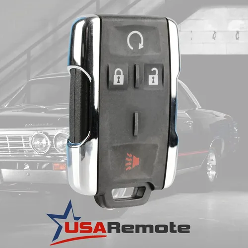 Vista 2 de Llavero de arranque remoto de entrada sin llave compatible con Chevy Silverado Colorado/GMC Sierra Canyon 2014 2015 2016 2017 (M3N-32337100 cromado)