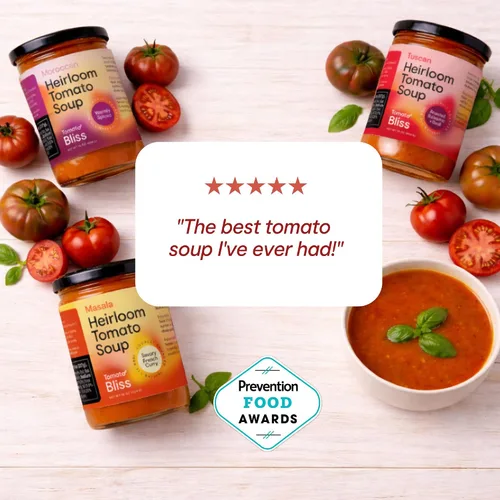 Vista 6 de Tomato Bliss - Sopa de tomate de curry de Vadouvan, totalmente natural, sin OMG, vegana, sin lácteos, sin azúcar añadido, sopas de tomate
