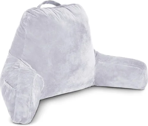 Vista 13 de Almohada Husband Mediana Negra, Respaldo para Niños, Adolescentes, Adultos Pequeños – Almohada de Lectura con Brazos, Altura Ajustable, Espuma