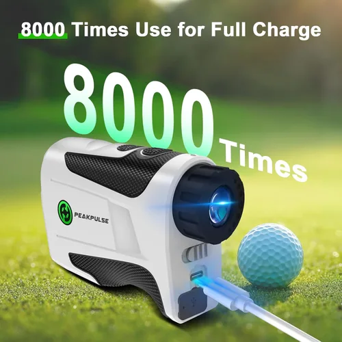 Vista 3 de PEAKPULSE 1200 1700 Yds Golf Rangefinder Easy to Clean Slope Magnet Rechargeable 6X Magnification Distance Range Finders Flag Pin Locked Vibration
