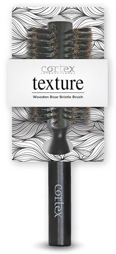 Vista 3 de Cortex Professional Cepillo redondo 100% de cerdas de jabalí – Cepillos para el cabello para mujeres y hombres, cepillo redondo para secado