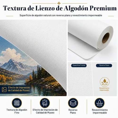 Vista 4 de Rollo de lona mate de algodón de alta calidad, secado rápido, compatible con impresora de inyección de tinta de gran formato, perfecto para bellas