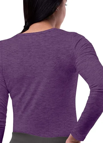 Vista 2 de Sivvan - Camiseta de manga larga para mujer, diseño cómodo para usar debajo de ropa quirúrgica