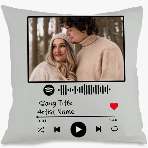 Vista 12 de Personalized One Picture Pillow Cover with Custom Text Allowing You to Create a Memorable Cushion Design That fits Your Sofa or Bedroom While